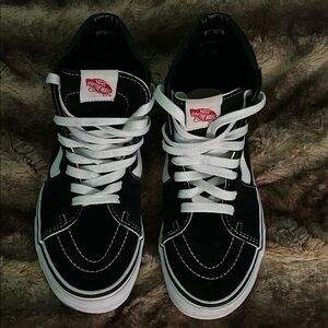 Vans Kids Black and White High-Top Sneakers